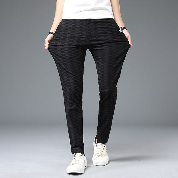 men's pants thin summer plaid men clothing stretch slim dress trousers for male korea style fashion green black a83f
men's pants thin summer plaid men clothing stretch slim dress trousers for male korea style fashion green black a83f