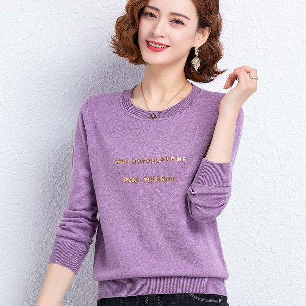 women's sweaters tuangbiang 2021 autumn o-neck lurex 3d letter women knitted ladies loose purple pullovers winter cotton fashion jumper, White;black
women's sweaters tuangbiang 2021 autumn o-neck lurex 3d letter women knitted ladies loose purple pullovers winter cotton fashion jumper, White;black