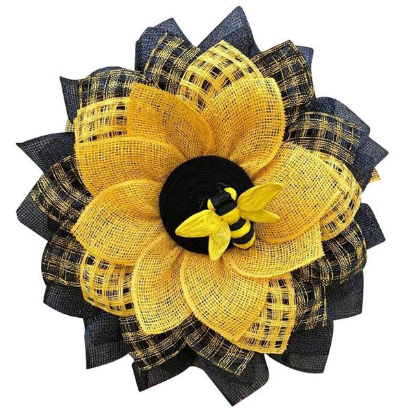 Artificial Bee Sunflower Wreath Garland Hanging Pendants Wedding Simulation Leaf Decor Fake Flower For Front Door Decorative Flowers & Wreat
Artificial Bee Sunflower Wreath Garland Hanging Pendants Wedding Simulation Leaf Decor Fake Flower For Front Door Decorative Flowers & Wreat