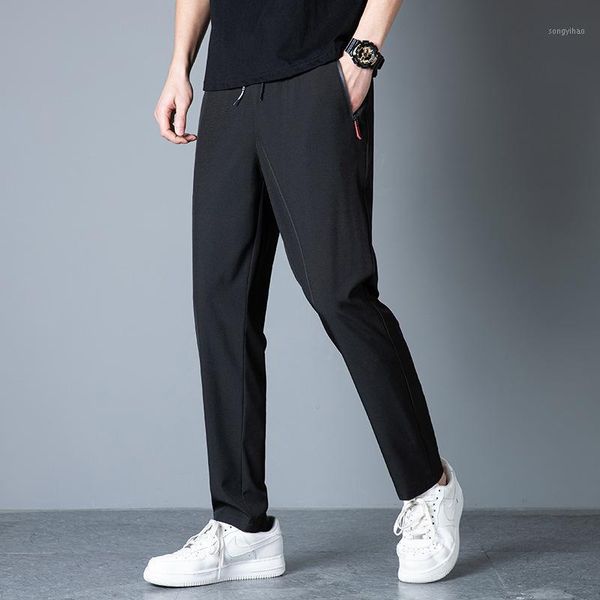 men's pants men loose casual male high waist elastic solid color streetwear long trousers wdc7814, Black
men's pants men loose casual male high waist elastic solid color streetwear long trousers wdc7814, Black