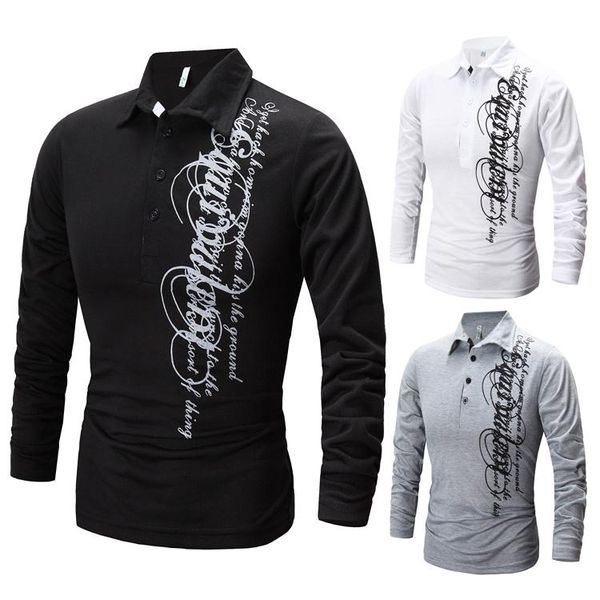 spring and summer collection simple european print men's long sleeve shirt casual shirts, White;black
spring and summer collection simple european print men's long sleeve shirt casual shirts, White;black