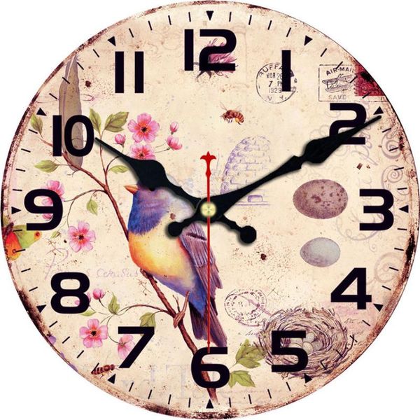 wall clocks shabby chic,bird large clock wall, cock watch