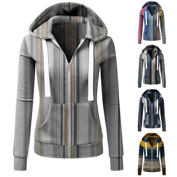 women's hoodies & sweatshirts autumn and winter hooded womens sweater sports cardigan stripe zipper jackets coat moletom, Black
women's hoodies & sweatshirts autumn and winter hooded womens sweater sports cardigan stripe zipper jackets coat moletom, Black