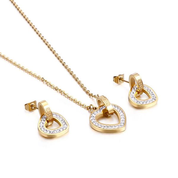 earrings & necklace steel love short pendants necklance and jewelry sets female simple hundred matching clavicle chain, Silver
earrings & necklace steel love short pendants necklance and jewelry sets female simple hundred matching clavicle chain, Silver