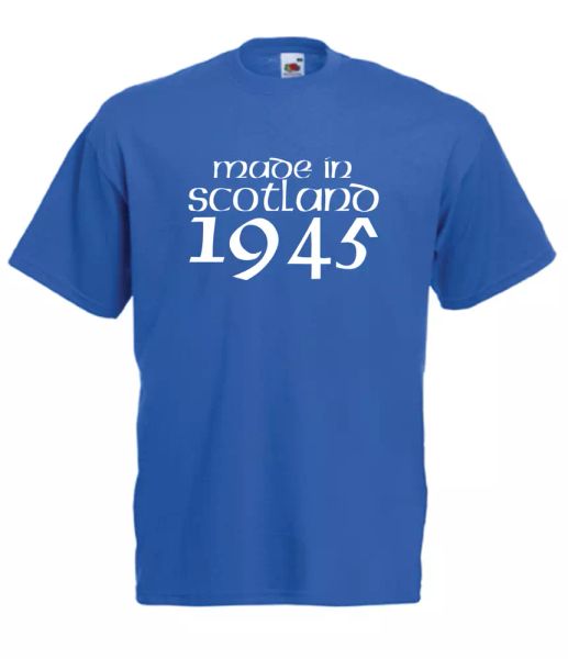 made in scotland 1945 xmas gift idea mens women t shirts multi-color s-2xl, White;black
made in scotland 1945 xmas gift idea mens women t shirts multi-color s-2xl, White;black