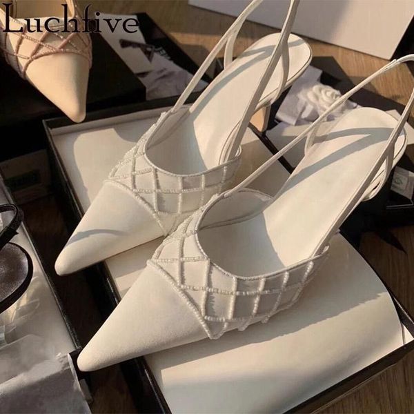 sandals string bead silk high heel shoes for women pointed toe back strap pumps female slingback party wedding bridal, Black
sandals string bead silk high heel shoes for women pointed toe back strap pumps female slingback party wedding bridal, Black