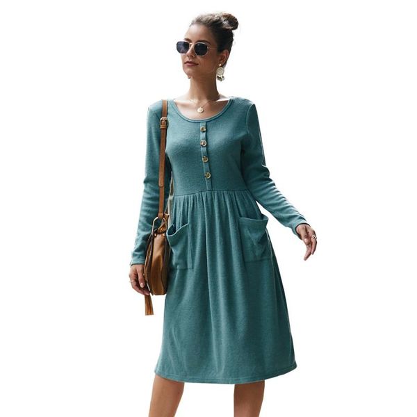 casual dresses donsignet fashion women's dress round neck pullover solid color double pocket slim knit long sleeve, Black;gray
casual dresses donsignet fashion women's dress round neck pullover solid color double pocket slim knit long sleeve, Black;gray