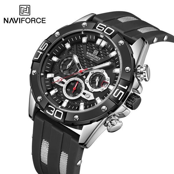 wristwatches naviforce 2021 fashion brand men's watch luxury leisure silicone wristband waterproof watches military sports male clock, Slivery;brown
wristwatches naviforce 2021 fashion brand men's watch luxury leisure silicone wristband waterproof watches military sports male clock, Slivery;brown