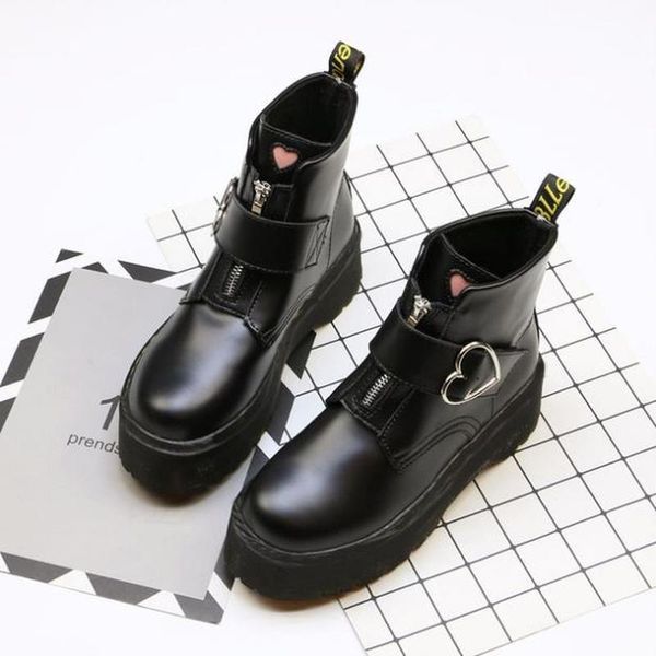 boots women's spring and autumn motorcycle fashion wild round head thick bottom wedge casual women, Black
boots women's spring and autumn motorcycle fashion wild round head thick bottom wedge casual women, Black