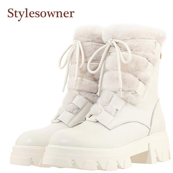 boots arrivial winter plus velvet platform short snow genuine leather thick-soled round toe lace-up fashion for woman, Black
boots arrivial winter plus velvet platform short snow genuine leather thick-soled round toe lace-up fashion for woman, Black