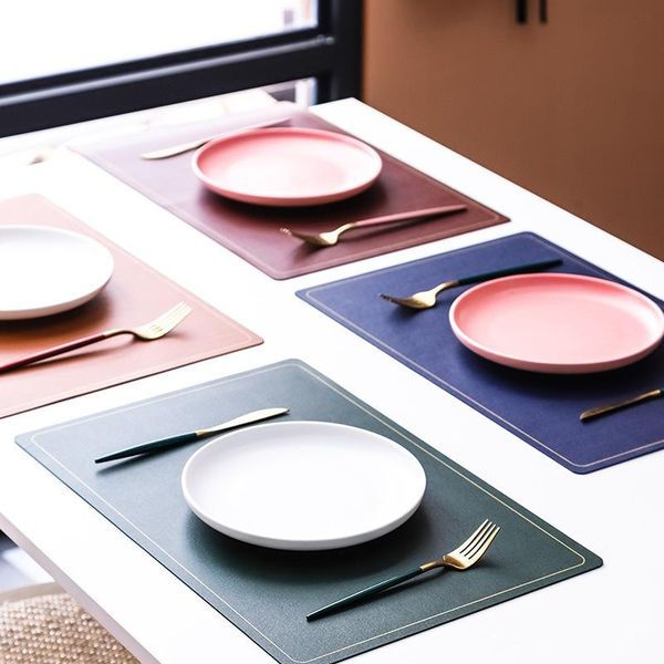 mats & pads nordic phnom penh placemat double-layer leather dinner table insulation non-slip for kitchen decor
mats & pads nordic phnom penh placemat double-layer leather dinner table insulation non-slip for kitchen decor