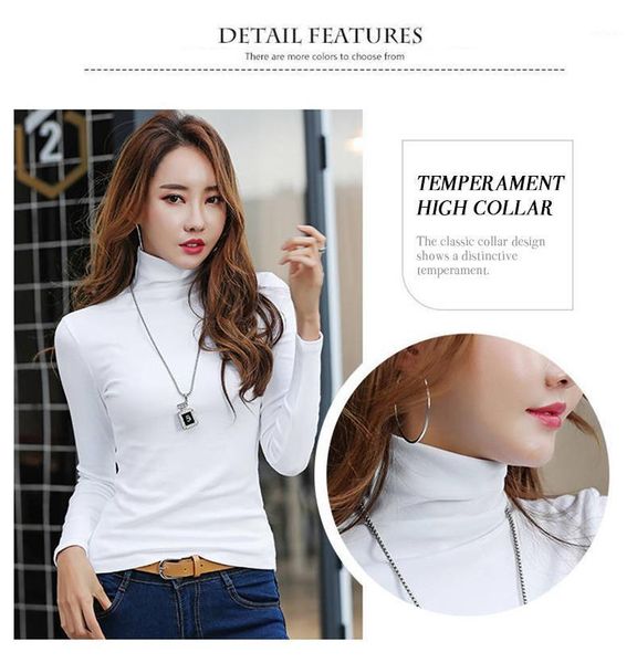 women's bottoming shirts,high neck, tight fitting long sleeve spring autumn t-shirt solid color pullover sweaters, White;black
women's bottoming shirts,high neck, tight fitting long sleeve spring autumn t-shirt solid color pullover sweaters, White;black