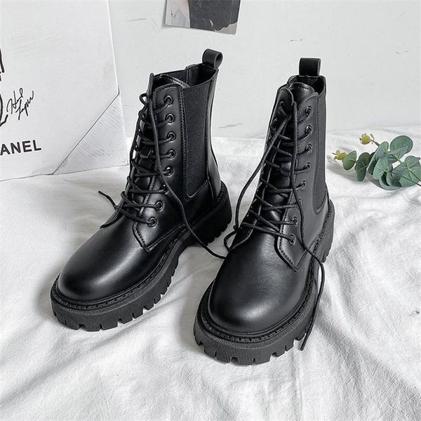 boots round toe pu women short black lacing mid tube ladies superfine fiber thick bottom heel female shoes
boots round toe pu women short black lacing mid tube ladies superfine fiber thick bottom heel female shoes