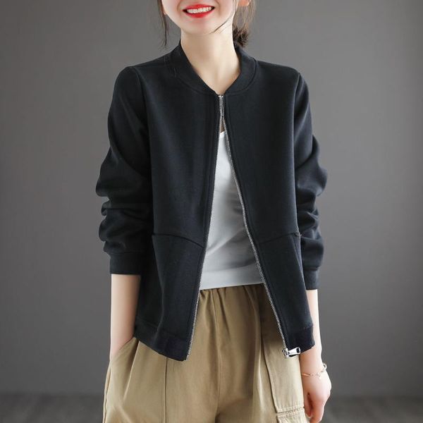 women's trench coats ladies short jacket women spring and autumn 2021 trendy loose zipper cardigan sweater casual baseball uniform, Tan;black
women's trench coats ladies short jacket women spring and autumn 2021 trendy loose zipper cardigan sweater casual baseball uniform, Tan;black