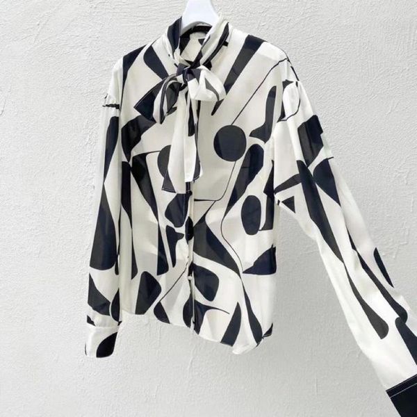 women's blouses & shirts 2021 women fashion long-sleeved bow print shirt 0816, White
women's blouses & shirts 2021 women fashion long-sleeved bow print shirt 0816, White