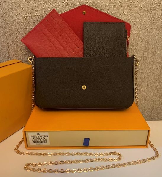 2021new high qulity pu mobile phone bag wallet three-piece, brand luxurious three-in-one chain bao shoulder bags messenger detachable no box
2021new high qulity pu mobile phone bag wallet three-piece, brand luxurious three-in-one chain bao shoulder bags messenger detachable no box
