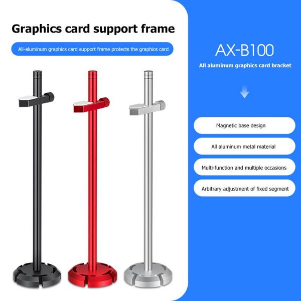 ax-b100 graphics card stand gpu brace support deskpc case video holder aluminum alloy bracket for home office supplies fans & coolings
ax-b100 graphics card stand gpu brace support deskpc case video holder aluminum alloy bracket for home office supplies fans & coolings
