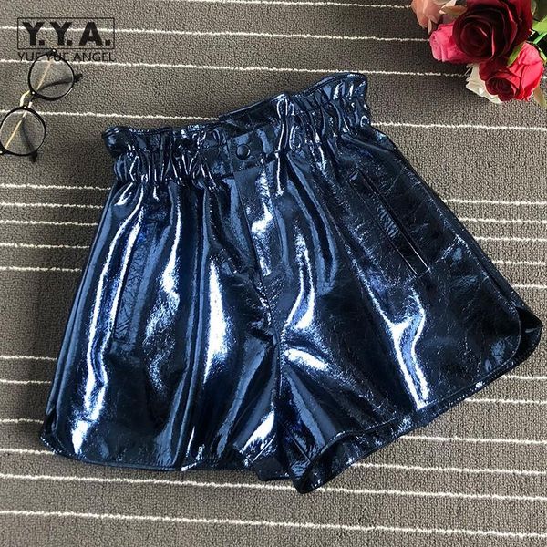summer elastic high waist wide legged loose genuine leather shorts fashion streetwear women punk glossy patent pants women's, White;black
summer elastic high waist wide legged loose genuine leather shorts fashion streetwear women punk glossy patent pants women's, White;black