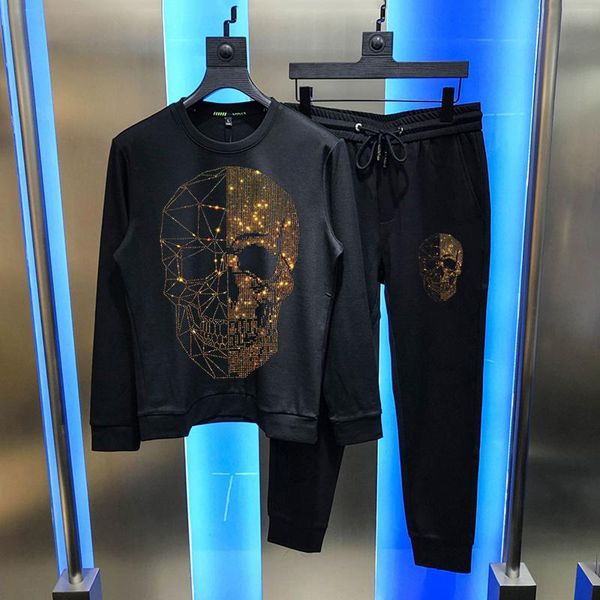 men's tracksuits design brand loose winter tracksuit skull diamond sets british hoodie warm shiny, Gray
men's tracksuits design brand loose winter tracksuit skull diamond sets british hoodie warm shiny, Gray