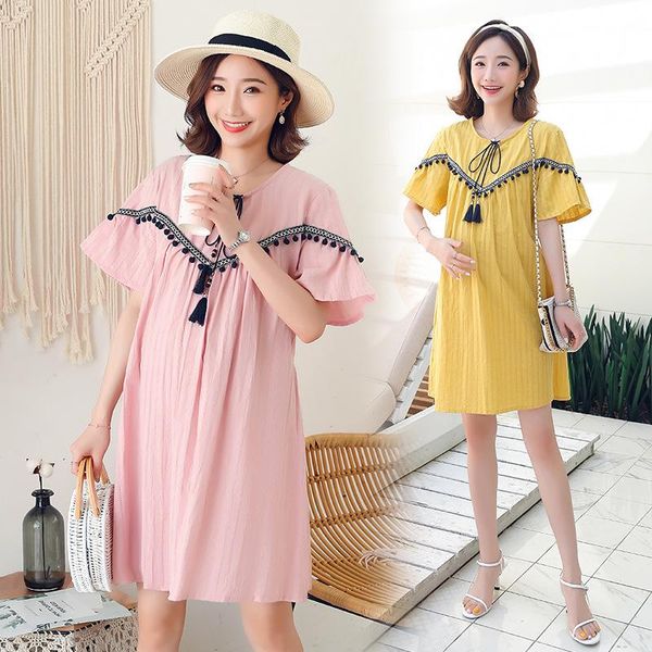 maternity bottoms clothes summer wear 2021 pregnant women dress-style style loose-fit mid-length short sleeve fashion-skirt, White
maternity bottoms clothes summer wear 2021 pregnant women dress-style style loose-fit mid-length short sleeve fashion-skirt, White