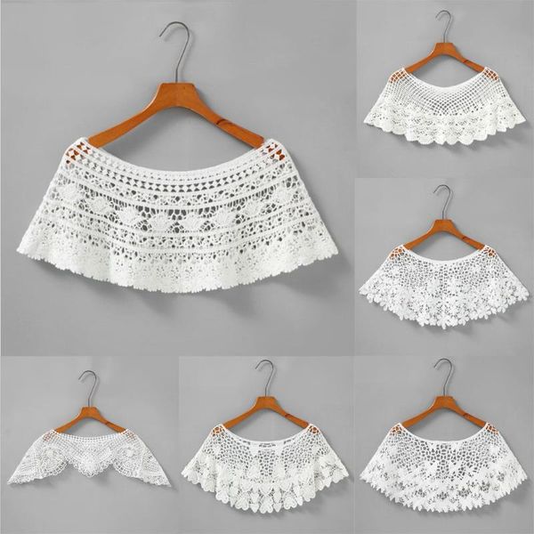 scarves women vintage lace hollow out short crochet knit cape shrug poncho shawl smock, Blue;gray
scarves women vintage lace hollow out short crochet knit cape shrug poncho shawl smock, Blue;gray