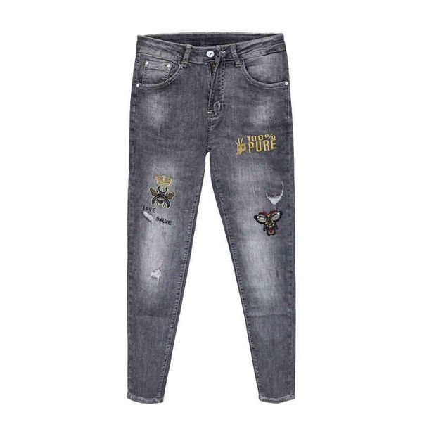 men's jeans bordado marca masculina primavera outono da moda coreana denim jeans masculino cowboy estiramento lápis calças 8ij4, Blue
men's jeans bordado marca masculina primavera outono da moda coreana denim jeans masculino cowboy estiramento lápis calças 8ij4, Blue