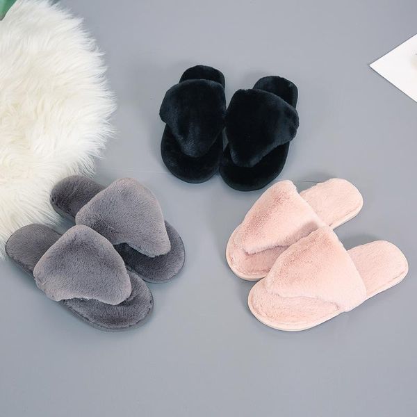 slippers winter shoes women indoor flip flops warm breathable fake fur bedroom home, Black
slippers winter shoes women indoor flip flops warm breathable fake fur bedroom home, Black