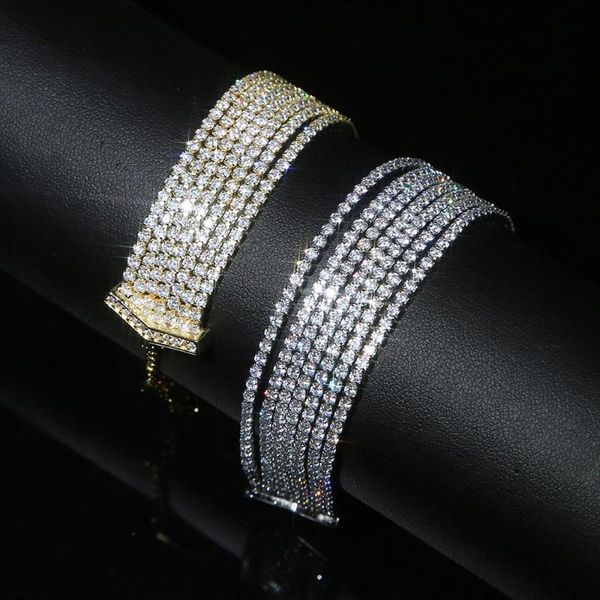 charm bracelets 2021 iced out bling 7 row 2mm cz tennis chain bracelet gold silver color cubic zircon women jewelry, Golden;silver
charm bracelets 2021 iced out bling 7 row 2mm cz tennis chain bracelet gold silver color cubic zircon women jewelry, Golden;silver