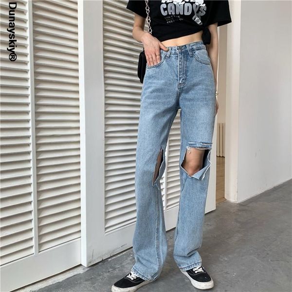 women's jeans 2021 hole jeanswear straight denim wide femme summer loose all match plus size casual streetwear trousers pants, Blue
women's jeans 2021 hole jeanswear straight denim wide femme summer loose all match plus size casual streetwear trousers pants, Blue