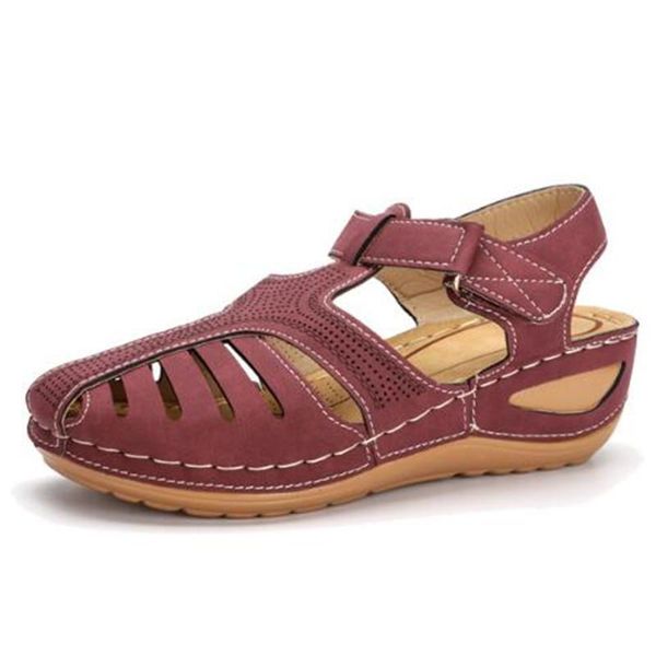 women wedge sandals mid heel summer pu buckle strap 5cm wedges high heels round toe shallow back soft bottom cutout shoes, Black
women wedge sandals mid heel summer pu buckle strap 5cm wedges high heels round toe shallow back soft bottom cutout shoes, Black