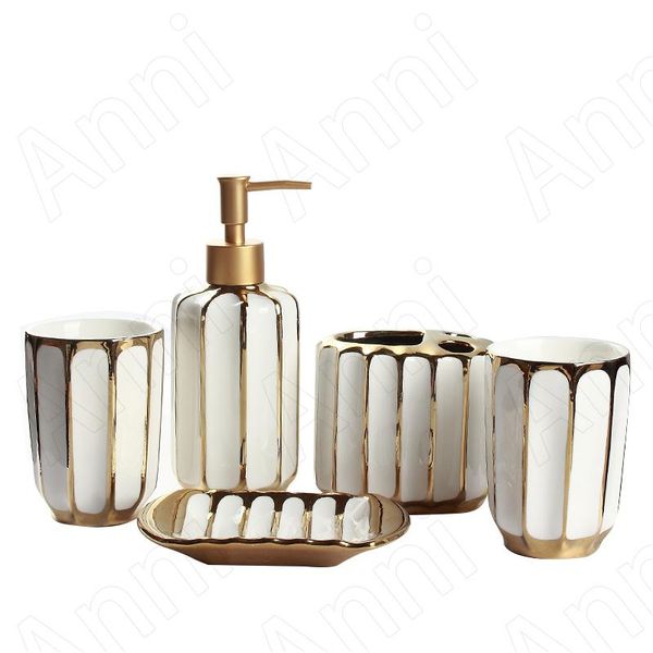 bath accessory set electroplating golden stroke bathroom accessories ceramic nordic modern toothbrush holder five piece shower
bath accessory set electroplating golden stroke bathroom accessories ceramic nordic modern toothbrush holder five piece shower