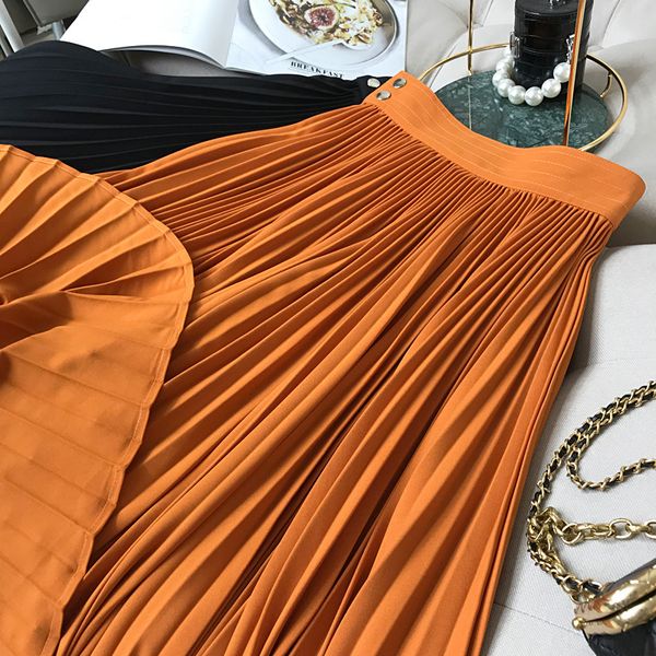 skirts 2021 high waist hanging half pleated women's mid autumn and winter long orange a-line large swing skirt, Black
skirts 2021 high waist hanging half pleated women's mid autumn and winter long orange a-line large swing skirt, Black