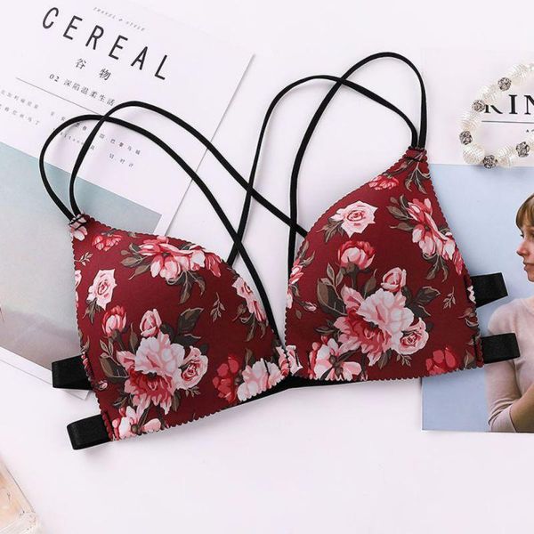 bras casual women front buckle underwear beauty back gathered bra seamless cross brassiere backs thick, Red;black
bras casual women front buckle underwear beauty back gathered bra seamless cross brassiere backs thick, Red;black