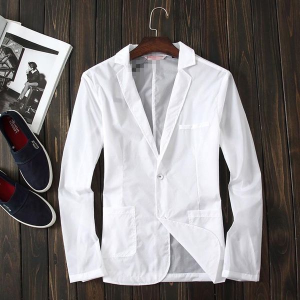 s-6xl 2021 summer men's clothing fast dry thin white suits the trend personalized small suit jacket sunscreen singer costumes & blazer, White;black
s-6xl 2021 summer men's clothing fast dry thin white suits the trend personalized small suit jacket sunscreen singer costumes & blazer, White;black
