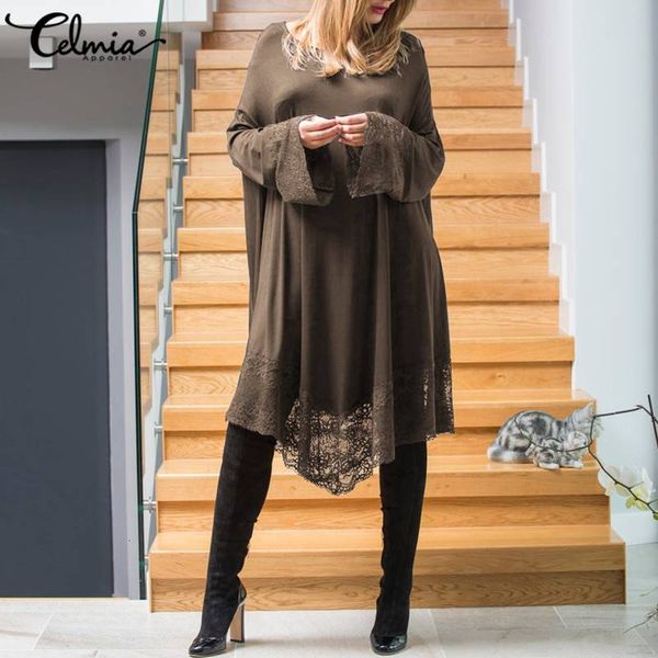 dresses celmia autumn women lace mid-calf dress see through irregular hem dresses casual loose robe long sleeve vestidos plus size, Black;gray
dresses celmia autumn women lace mid-calf dress see through irregular hem dresses casual loose robe long sleeve vestidos plus size, Black;gray