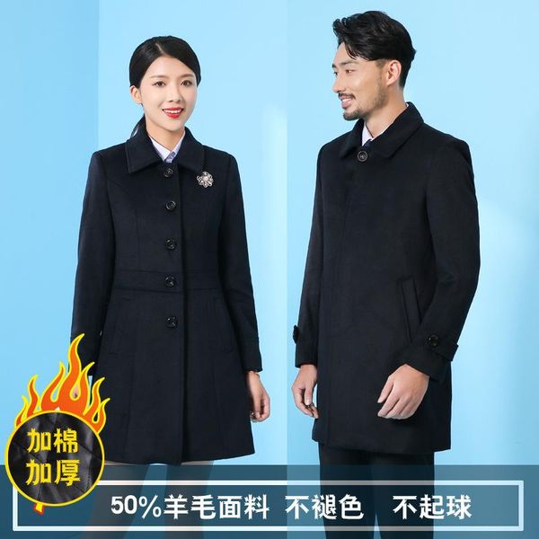 women's wool & blends coat middle and long work clothes 2021 winter wear slim thickened woolen large size, Black
women's wool & blends coat middle and long work clothes 2021 winter wear slim thickened woolen large size, Black