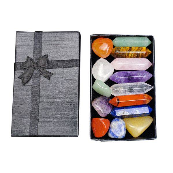 natural gemstone energy obelisk quartz crystal double point reiki mineral specimen healing christmas gift box, Black
natural gemstone energy obelisk quartz crystal double point reiki mineral specimen healing christmas gift box, Black