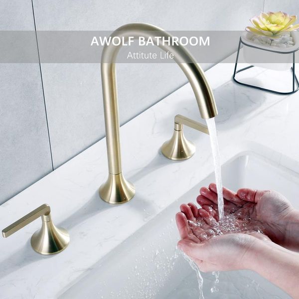 bathroom sink faucets basin faucet brushed gold solid brass elegant dual handle and cold chrome mixer water tap for sinks ml8100
bathroom sink faucets basin faucet brushed gold solid brass elegant dual handle and cold chrome mixer water tap for sinks ml8100