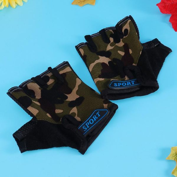 cycling gloves 1 pair kids sports half finger mountain climbing for children (camouflage), Black
cycling gloves 1 pair kids sports half finger mountain climbing for children (camouflage), Black
