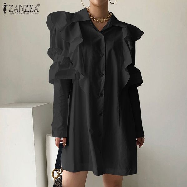 casual dresses plus size stylish robe 2021 spring asymmetrical dress zanzea women ruffle mini vestidos solid long sleeve sundress, Black;gray
casual dresses plus size stylish robe 2021 spring asymmetrical dress zanzea women ruffle mini vestidos solid long sleeve sundress, Black;gray