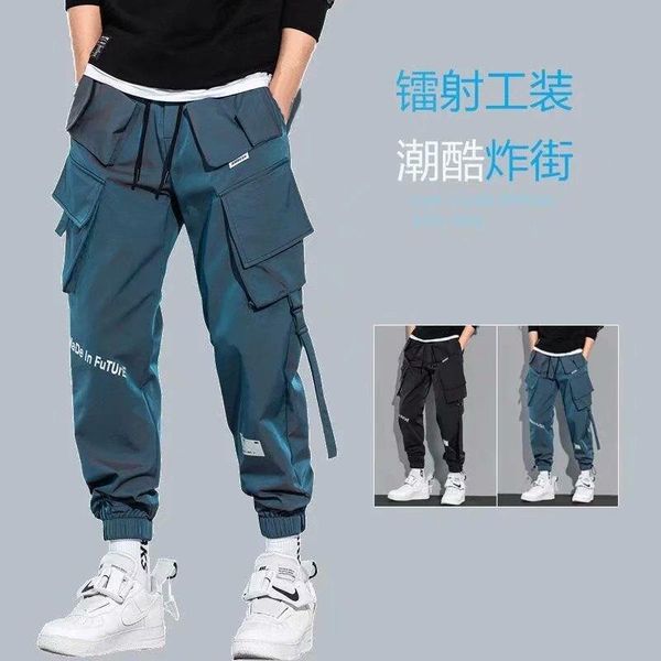 men's pants streamer overalls spring and autumn models handsome functional ins trendy brand high street loose feet super fire, Black
men's pants streamer overalls spring and autumn models handsome functional ins trendy brand high street loose feet super fire, Black