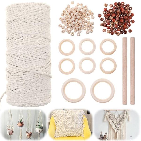 yarn 100m 3mm natural macrame cord cotton with 8pcs wood ring and 2wooden stick twisted rope string diy craft knitting, Black;white
yarn 100m 3mm natural macrame cord cotton with 8pcs wood ring and 2wooden stick twisted rope string diy craft knitting, Black;white