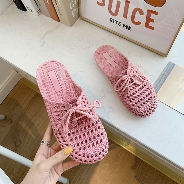 qcur 2020hollow baotou half for women's leisure wear lace up hole shoesbreathable slipperspericardial slippers indoor soft sol, Black
qcur 2020hollow baotou half for women's leisure wear lace up hole shoesbreathable slipperspericardial slippers indoor soft sol, Black