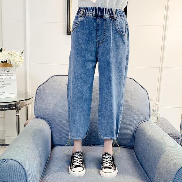 jeans 2021 solid girls denim pants elastic waist loose spring and autumn kids casual 3-15 years old children's trousers, Blue
jeans 2021 solid girls denim pants elastic waist loose spring and autumn kids casual 3-15 years old children's trousers, Blue
