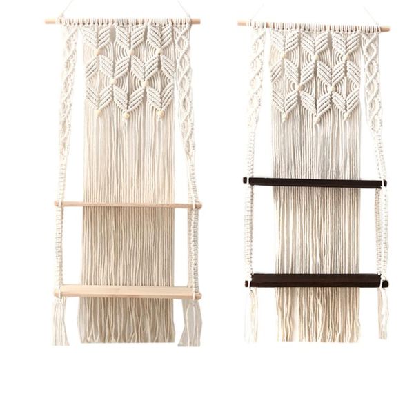 tapestries bohemian handwoven tapestry macrame wall hanging shelf 2 tiers for living room bedroom plants home storage rack
tapestries bohemian handwoven tapestry macrame wall hanging shelf 2 tiers for living room bedroom plants home storage rack