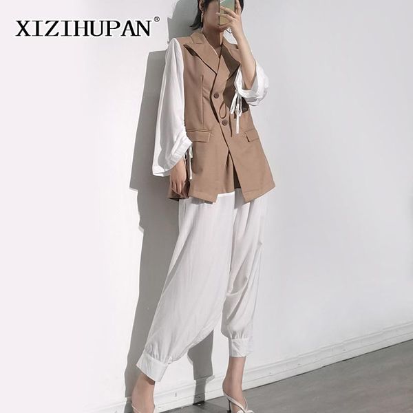 women's two piece pants xizihupan casual colorblock trouser suits notched long sleeve blazer high waist full length white pant loose su
women's two piece pants xizihupan casual colorblock trouser suits notched long sleeve blazer high waist full length white pant loose su