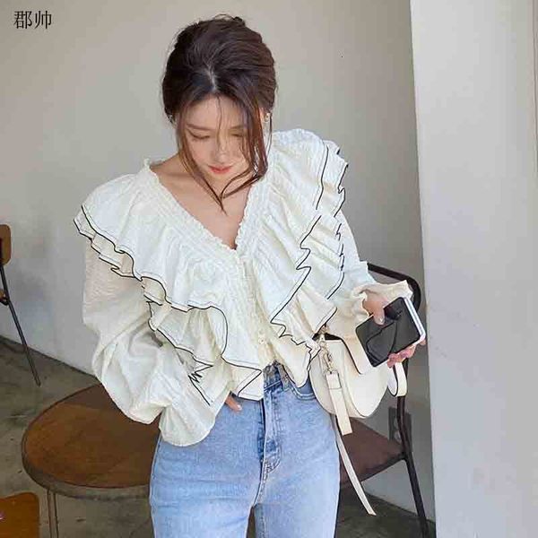 dress sweet plied with charming lady upper spring shirt feminine sleeves blouse clothes, Black;gray
dress sweet plied with charming lady upper spring shirt feminine sleeves blouse clothes, Black;gray
