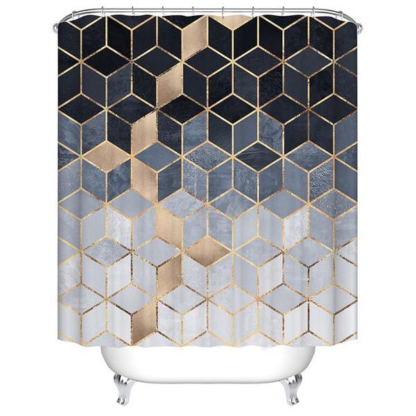 shower curtains marbe curtain stone texture printing bath waterproof polyester bathroom