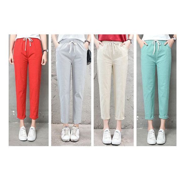 women's pants & capris women casual harajuku cropped trousers 2021 summer autumn plus size solid elastic waist cotton linen lz134, Black;white
women's pants & capris women casual harajuku cropped trousers 2021 summer autumn plus size solid elastic waist cotton linen lz134, Black;white
