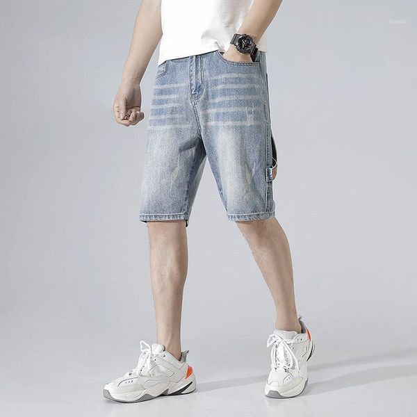 men's jeans 2021 summer fashion brand large size loose casual straight five point pants trend youth shorts, Blue
men's jeans 2021 summer fashion brand large size loose casual straight five point pants trend youth shorts, Blue